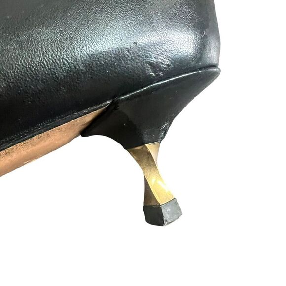 Valentino Black Nappa Leather Mid-Calf Pointed Toe Boots Size 39.5 US 9 - Picture 12 of 16